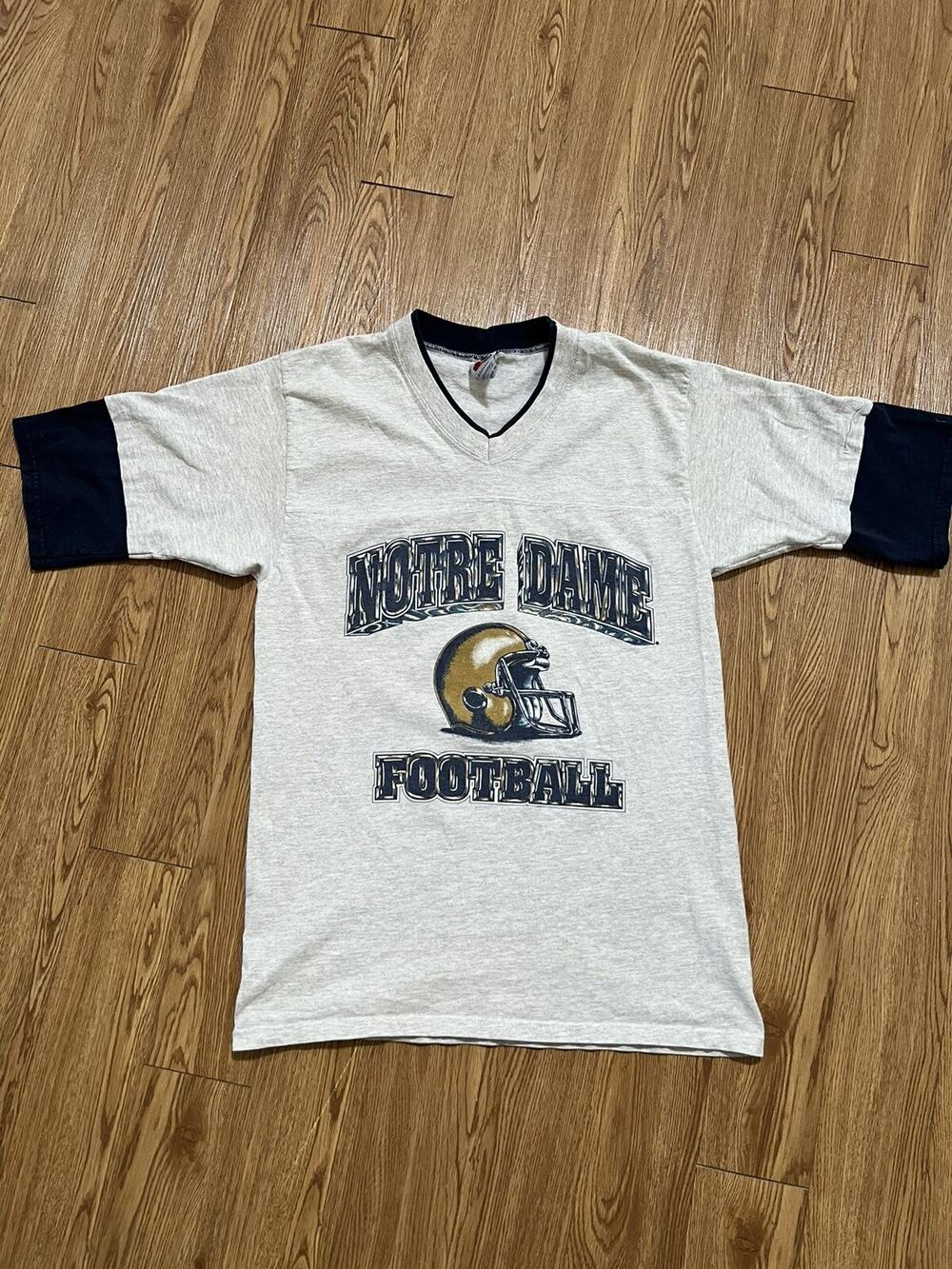 Vintage Midwest Embroidery NOTRE DAME Fighting Irish Football T-Shirt Medium